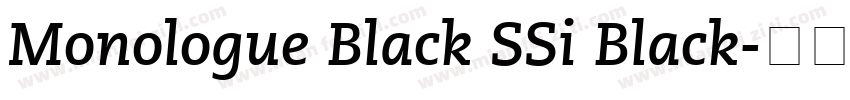 Monologue Black SSi Black字体转换